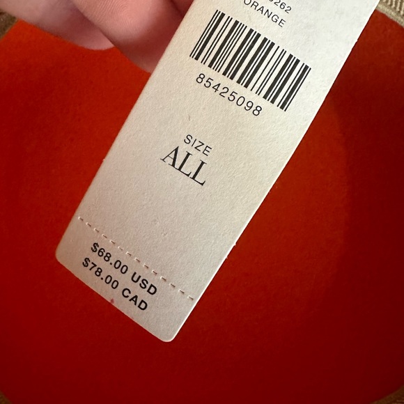 Anthropology (Wyeth Tenley Hat) vibrant orange, new with tag. - Picture 6 of 7